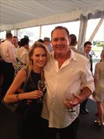 Clare with Greg Ingham at Ellerslie Races...